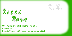 kitti mora business card